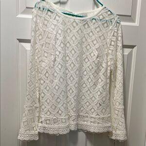 Elegant Cream Lace Blouse